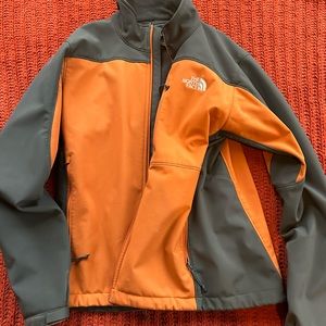 North face medium orange/grey jacket